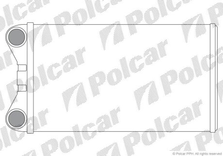 Радіатор обігріву, A4 04-/CABRIO 05- Polcar 1325N81