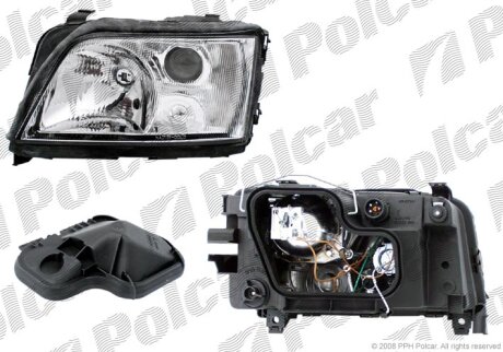 Фара основна, AUDI A6, 94- Polcar 1326100E