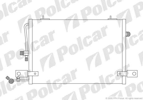 Радіатор кондиціонера, AUDI A6 (C4) 6.94- Polcar 1326K8C1S