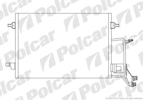 Радіатор кондиціонера, AUDI A6 97- Polcar 1326K8C3S