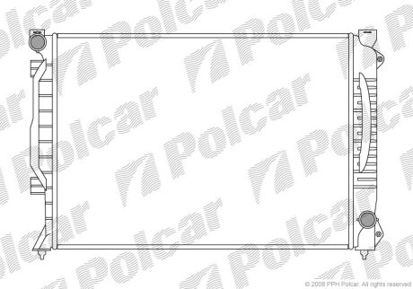 Радіатор охолодження Audi A6 2.5D/2.7 97-05 Polcar 1327081