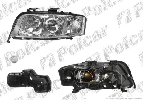 Фара основна, AUDI A6, 01- Polcar 1327104E
