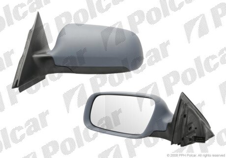 Дзеркало зовнішнє лівий, AUDI A6, 98-04 Polcar 1327514M