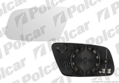 Вставка зовнішнього дзеркала лівий, AUDI A6, 01- Polcar 1327545M