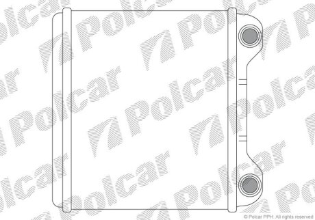 Радіатор обігріву, A8 D2 (4D2, 4D8), 03 Polcar 1328N81