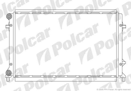 Радiатор Audi A3 /Seat Altea /Skoda Octavia /VW Caddy III, Golf V, Touran 1,4-2,0SDI 03- Polcar 1331081