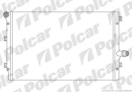 Радиатор охлаждение VAG A3 Leon Caddy Golf Passat 1.6-2.0TDI/TFSI 03- Polcar 133108A4