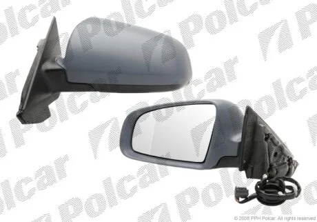 Дзеркало зовнішнє лівий, AUDI A3 04- Polcar 1331514M
