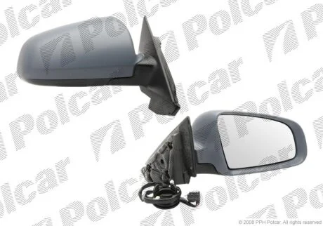 Дзеркало зовнішнє правий, AUDI A3 04- Polcar 1331524M