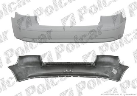 Бампер задній, AUDI A3 03-08 Polcar 133196J