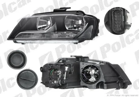 Фара основна, A3, 08- Polcar 133209H