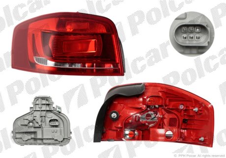Ліхтар задній, A3, 08- Polcar 133288U