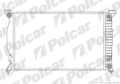 Радіатор охолодження, A4 B6 (8E2), 11.00-1 Polcar 1334087