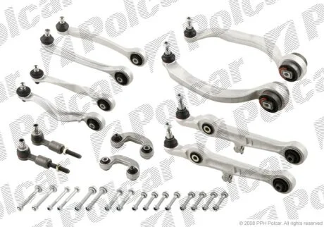 Набір для ремонту підвіски лівий+правий, AUDI A4 01- Polcar 1334376K
