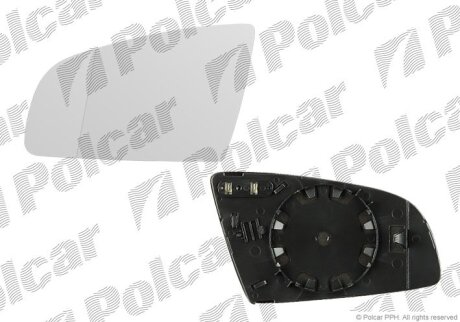 Вставка зовнішнього дзеркала лівий, AUDI A4 11.00- Polcar 1334541M