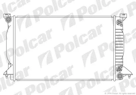 Радіатор охолодження Audi A4 1.6-2.5D 11.00-05.13 Polcar 1335082