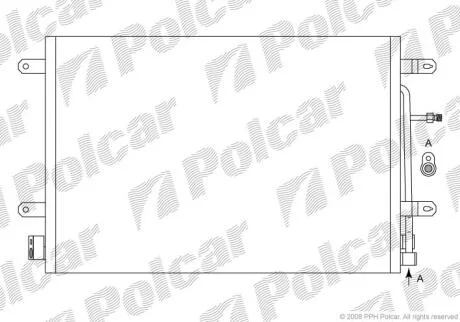 Радіатор кондиціонера AUDI A4, 11.04- Polcar 1335K8C1