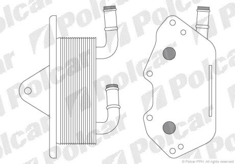 Масляний радіатор Audi A4, A5, A6, A6 Allroad, A7, A8, Q5, Q7 VW Touareg 2.0D-3.2 05.04- Polcar 1335L81