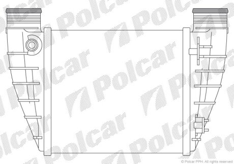 Радіатор повітря (інтеркулери), A4 04-/CABRIO 05- Polcar 1336J83