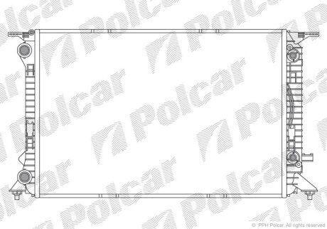 Радіатор охолодження, A5 (8T3), 06.07-01.1 Polcar 1337083X