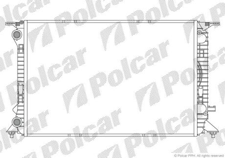 Радіатор охолодження Audi A4 1.8 TFSI/2.0 TDI 2007- Polcar 1337084