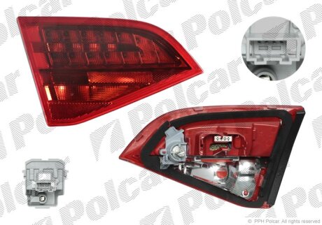 Ліхтар задній, A4 (B8) 08- Polcar 1337874U