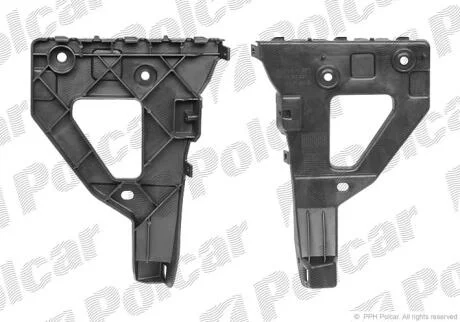 Кріплення бамперу ліве Audi A6 C6 08-11 Polcar 13380711