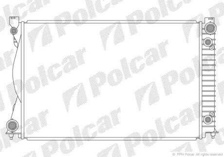 Радіатор охолодження, A6 Allroad C6 (4FH), Polcar 1338087