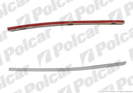 Молдинг бампера правий Polcar 1338276