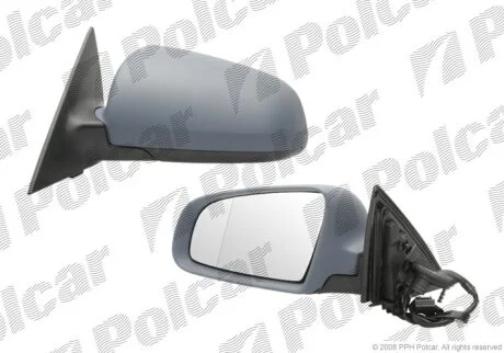 Дзеркало зовнішнє лівий, A6 SDN/KOMBI 05- Polcar 1338514M