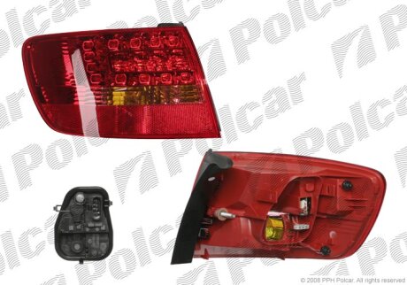 Ліхтар задній, A6 SDN/KOMBI 05- Polcar 1338874V