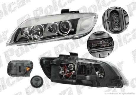 Фара основна Q7, 10.05- Polcar 1370091V