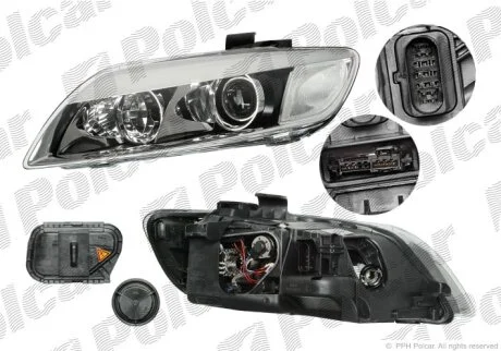 Фара основна Q7, 10.05- Polcar 1370091V