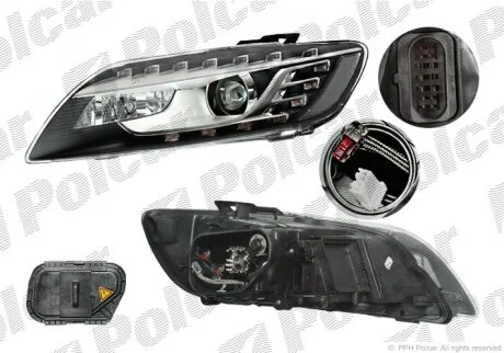 Фара основна, Q7, 09.09- Polcar 1371091V