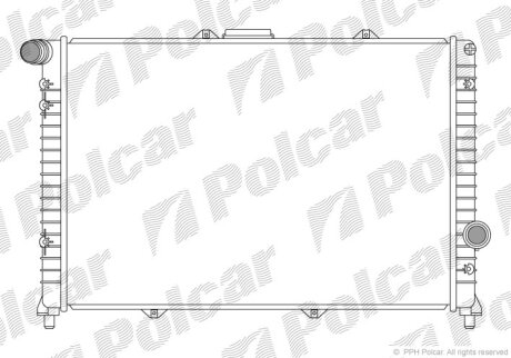 Радіатор охолодження, 156 (932_), 09.97-10 Polcar 1409081