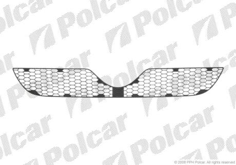 Решітка в бампері середн ALFA ROMEO 156, 03- Polcar 140927