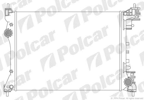 Радіатор охолодження, MITO (955_), 08.08-1 Polcar 1425081X
