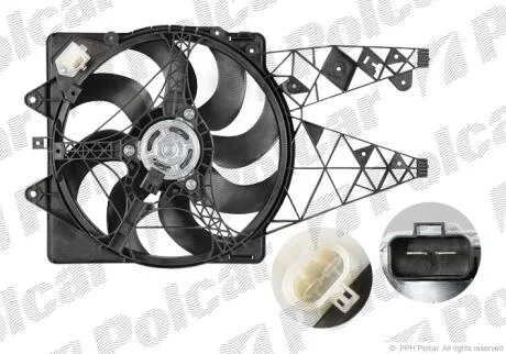 Вентилятори з корпусом / кронштейном Polcar 142523W1