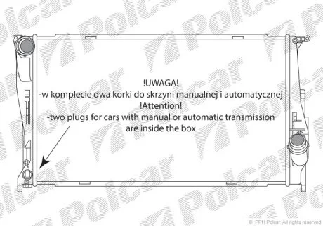 Радіатор охолодження, 3 kabriolet (E93), 0 Polcar 2001082