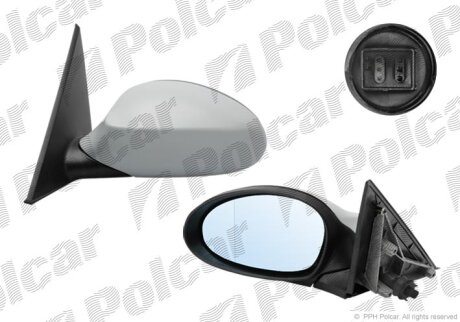 Дзеркало зовнішнє лівий, BMW 1 E87, 09.04- Polcar 2001514M