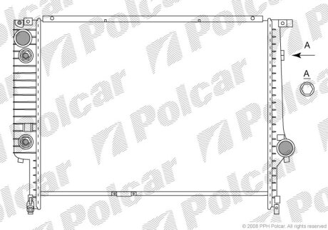 Радіатор охолодження, 3 (E36), 09.90-11.98 Polcar 2007084