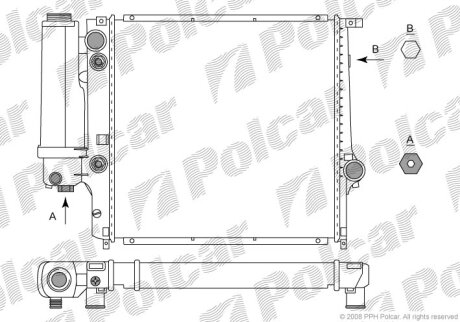 Радіатор охолодження, 3 Compact (E36), 01. Polcar 2007085