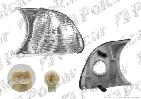 Вказівник повороту передній, BMW3 E46,COU/CAB,99- Polcar 200820RE