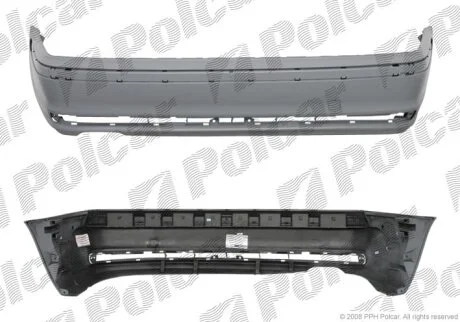 Бампер задній, BMW3 E46 SDN/KB, 97- Polcar 200896J