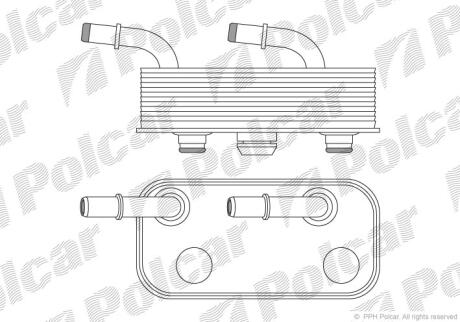 Радіатор масла BMW 3 (E46), X3 (E83), Z4 (E85) 1.6-3.0D 02.98-03.09 Polcar 2008L81