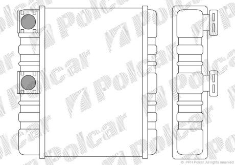 Радіатор пічки BMW 3(E46) 318i 99- X3(E83) 08- Polcar 2008N82