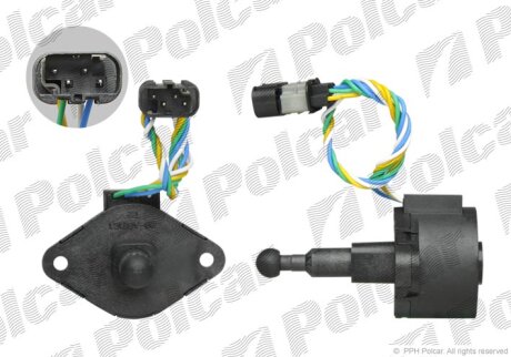 Моторчик фари, BMW3 E46 SDN/KB, 02- Polcar 2009099