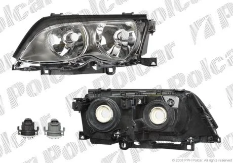 Фара основна, BMW3 E46 SDN/KB, 02- Polcar 2009105E