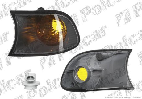 Вказівник повороту передній, BMW 3 E46 COMPACT02- Polcar 201020U