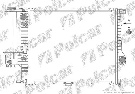 BMW E34 1.6, 1.8, 2.0, 2.5, 2.8 с кондиционером Polcar 201408A1